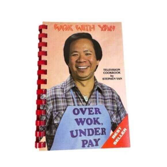 Vintage WOK WITH YAN: Television Cookbook by Stephen Yan Softcover Recipe Book - Picture 1 of 8